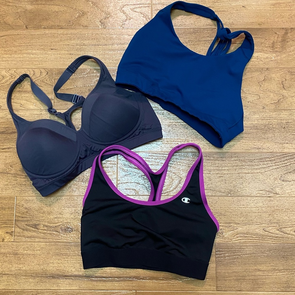 Marika, Old Navy and Champion bundle of medium sports bras.